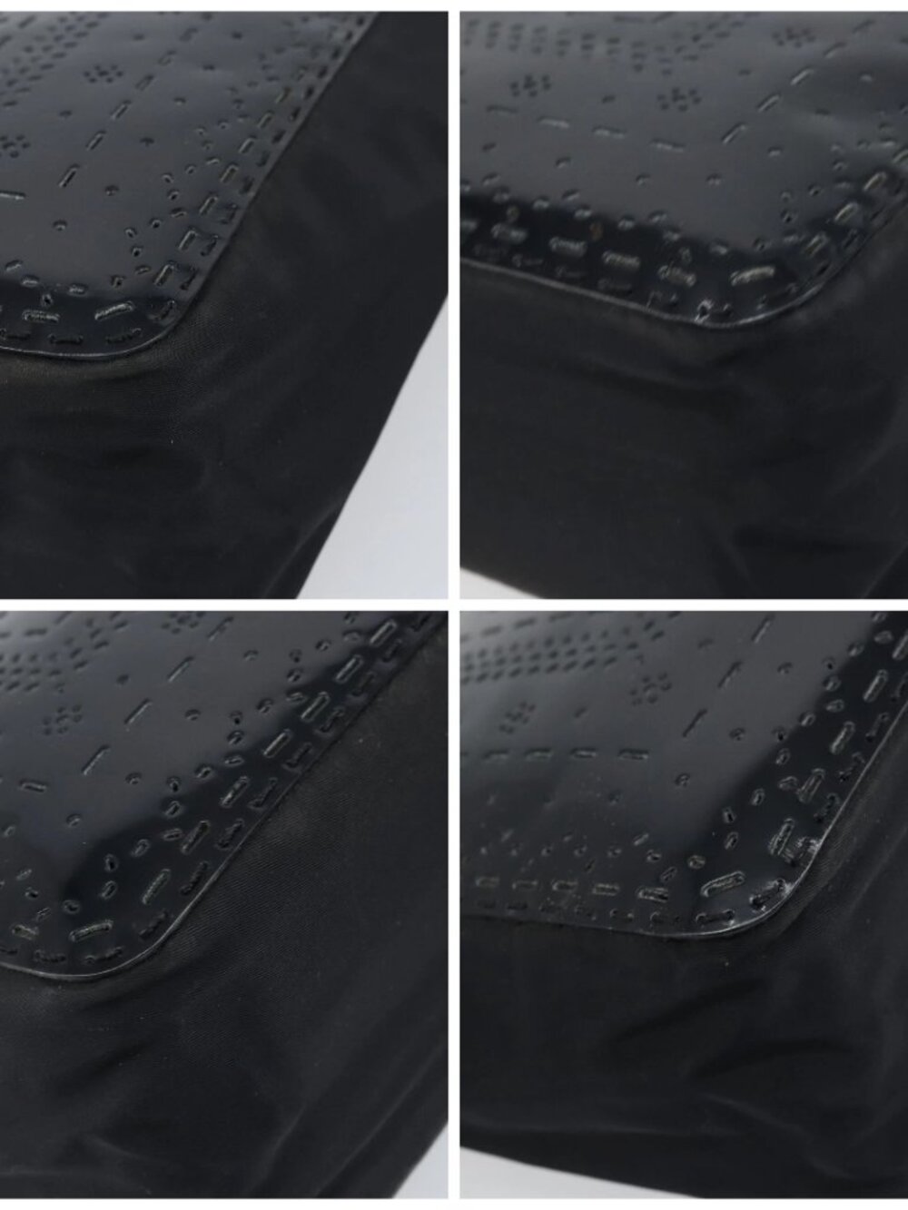 PRADA Hand Bag Enamel Black Silver Auth 160525 - Picture 16 of 16